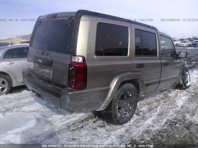 1J8HG48N06C232023 - 2006 JEEP COMMANDER BEIGE photo 4