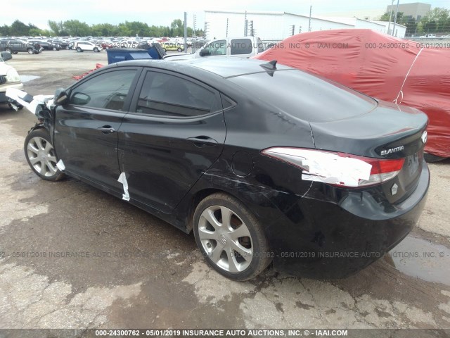 KMHDH4AE8BU101032 - 2011 HYUNDAI ELANTRA GLS/LIMITED BLACK photo 3