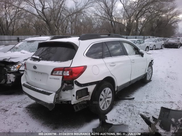 4S4BSBFCXF3256598 - 2015 SUBARU OUTBACK 2.5I PREMIUM WHITE photo 4