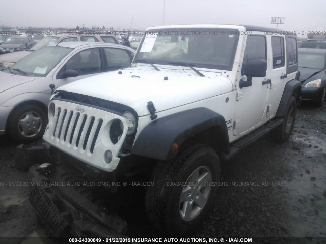 1C4BJWDG5HL725233 - 2017 JEEP WRANGLER UNLIMITE SPORT WHITE photo 2