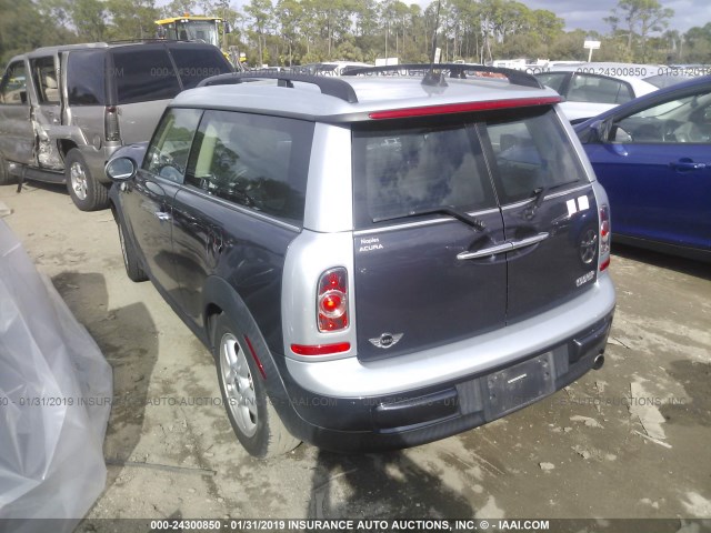 WMWZF3C56CT189123 - 2012 MINI COOPER CLUBMAN GRAY photo 3