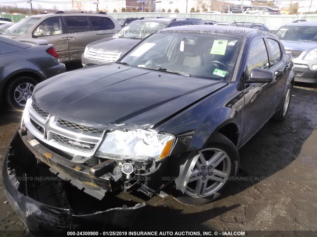 1B3BD1FB8BN572923 - 2011 DODGE AVENGER MAINSTREET BLACK photo 2