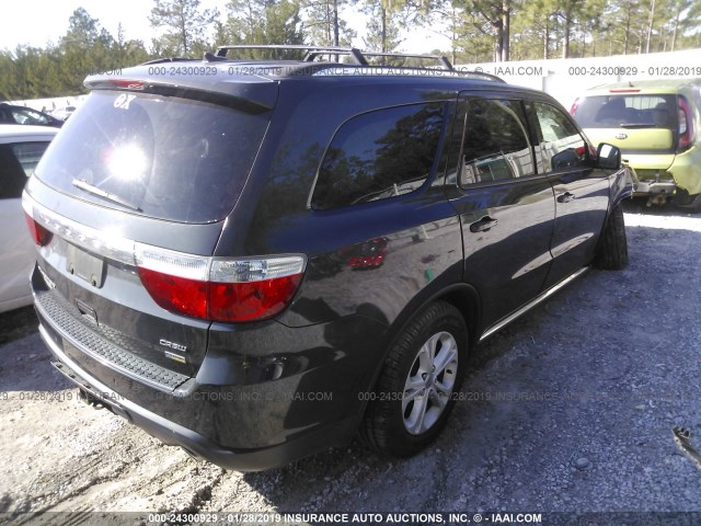 1D4RD4GG1BC729845 - 2011 DODGE DURANGO CREW GRAY photo 4