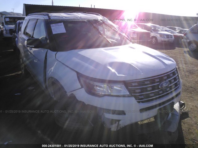 1FM5K8D82GGA47851 - 2016 FORD EXPLORER XLT WHITE photo 1