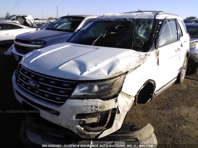 1FM5K8D82GGA47851 - 2016 FORD EXPLORER XLT WHITE photo 2