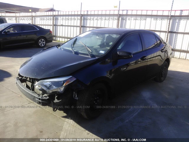 5YFBURHE1FP352374 - 2015 TOYOTA COROLLA L/LE/LE PLS/PRM/S/S PLS BLACK photo 2