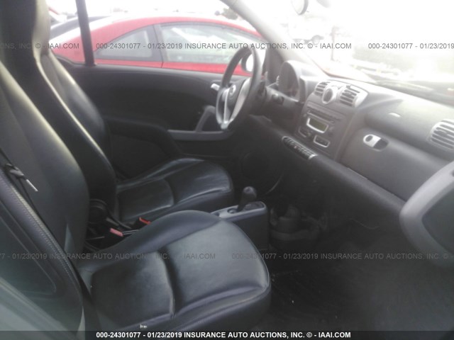 WMEEJ31X48K139985 - 2008 SMART FORTWO PURE/PASSION BLUE photo 5