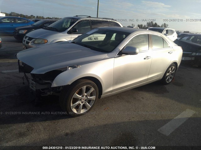 1G6AB5RA3D0153861 - 2013 CADILLAC ATS LUXURY SILVER photo 2