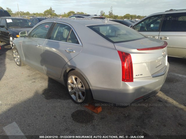 1G6AB5RA3D0153861 - 2013 CADILLAC ATS LUXURY SILVER photo 3