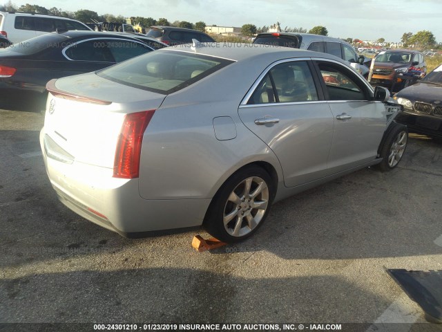 1G6AB5RA3D0153861 - 2013 CADILLAC ATS LUXURY SILVER photo 4