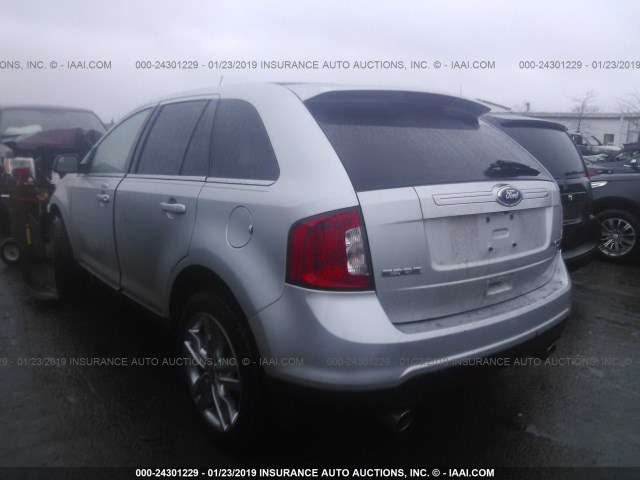 2FMDK4KC1BBB43837 - 2011 FORD EDGE LIMITED SILVER photo 3