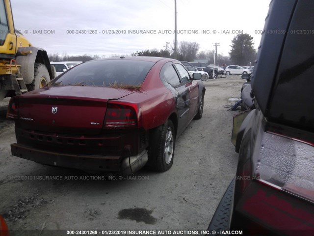 2B3KA43G36H323213 - 2006 DODGE CHARGER SE/SXT RED photo 4