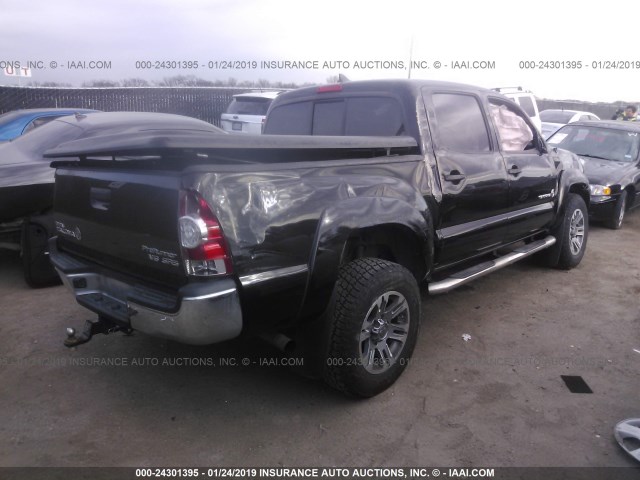 5TFJU4GN3FX085093 - 2015 TOYOTA TACOMA DOUBLE CAB PRERUNNER BLACK photo 4