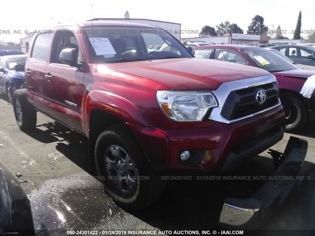 3TMJU4GN1FM176756 - 2015 TOYOTA TACOMA DOUBLE CAB PRERUNNER RED photo 1