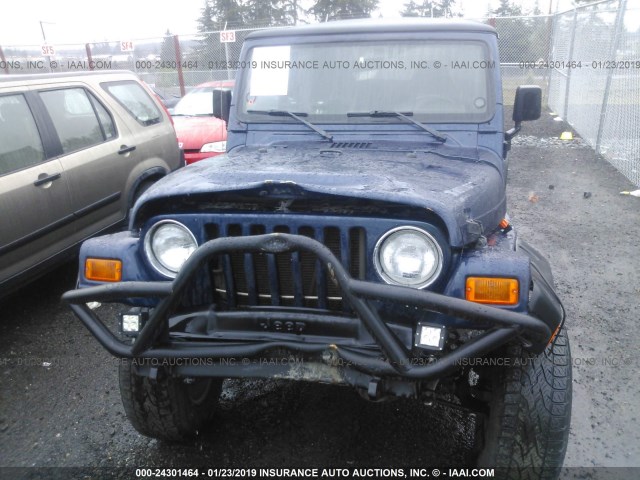 1J4FA29P6YP710620 - 2000 JEEP WRANGLER / TJ SE Dark Blue photo 6