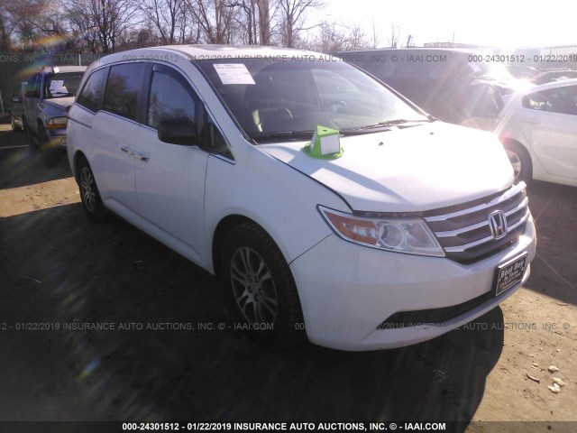 5FNRL5H66BB025199 - 2011 HONDA ODYSSEY EXL WHITE photo 1