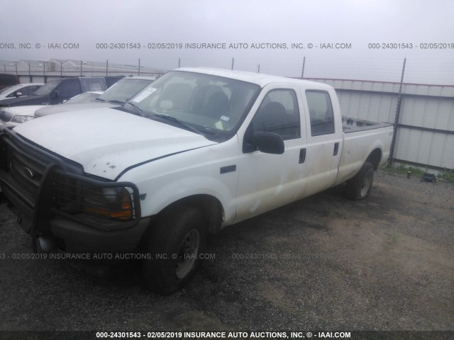 1FTSW31L81EC69689 - 2001 FORD F350 SRW SUPER DUTY WHITE photo 2