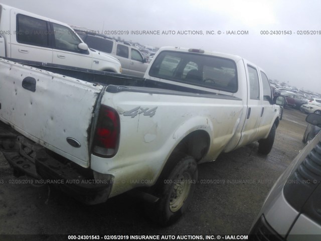 1FTSW31L81EC69689 - 2001 FORD F350 SRW SUPER DUTY WHITE photo 4