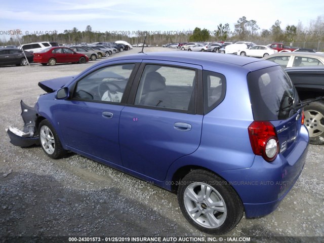 KL1TD66E29B652683 - 2009 CHEVROLET AVEO LS/LT Կապույտ լուսանկար 3