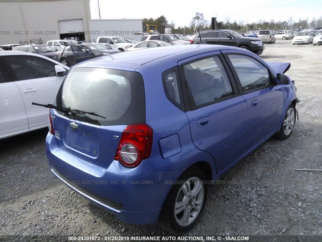 KL1TD66E29B652683 - 2009 CHEVROLET AVEO LS/LT Կապույտ լուսանկար 4