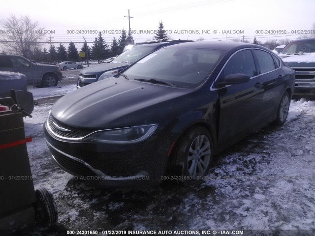 1C3CCCAB5FN554933 - 2015 CHRYSLER 200 LIMITED BLACK photo 2