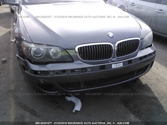 WBAHL83547DT08157 - 2007 BMW 750 I GRAY photo 6