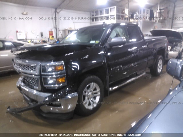 1GCVKREC7FZ282830 - 2015 CHEVROLET SILVERADO K1500 LT BLACK photo 2