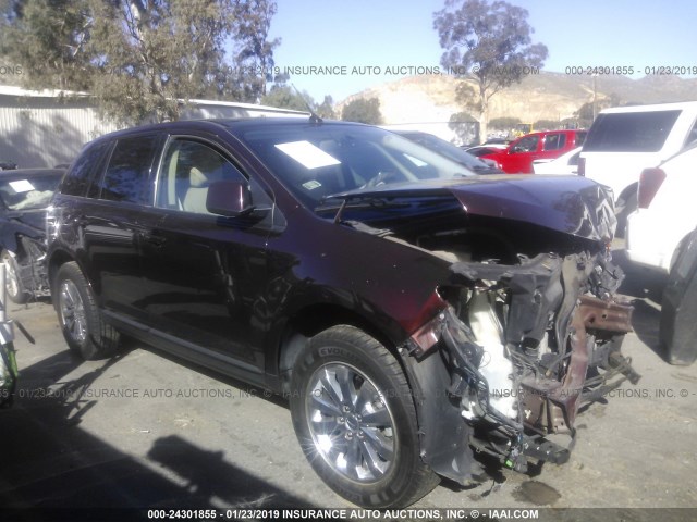 2FMDK3JC2ABA30392 - 2010 FORD EDGE SEL MAROON photo 1