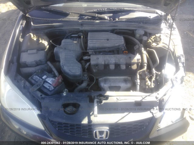 1HGEM21134L062849 - 2004 HONDA CIVIC DX VP BLACK photo 10
