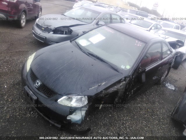 1HGEM21134L062849 - 2004 HONDA CIVIC DX VP BLACK photo 2