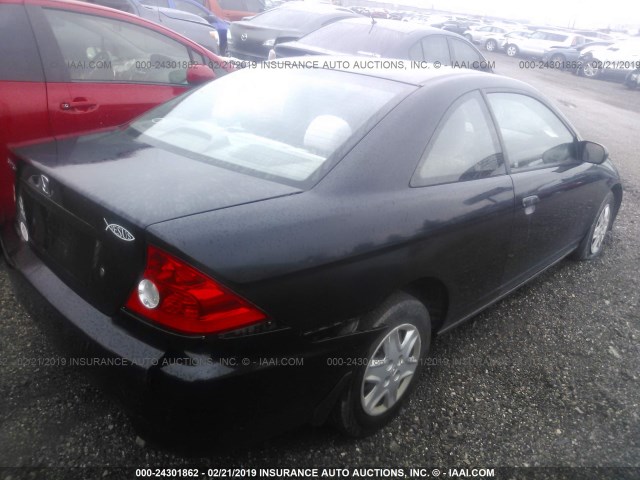 1HGEM21134L062849 - 2004 HONDA CIVIC DX VP BLACK photo 4