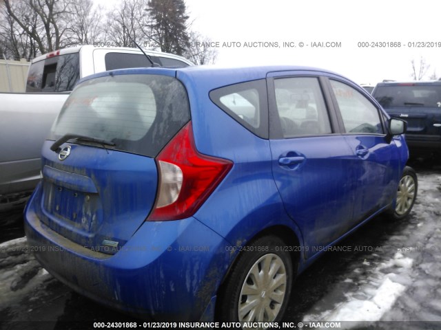3N1CE2CP3FL390870 - 2015 NISSAN VERSA NOTE S/S PLUS/SV/SL/SR BLUE photo 4
