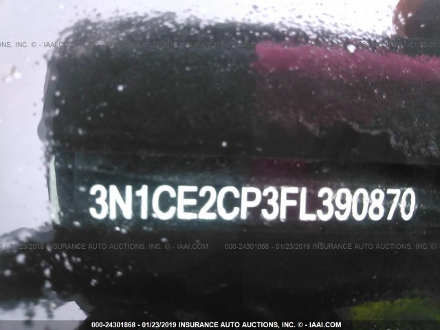 3N1CE2CP3FL390870 - 2015 NISSAN VERSA NOTE S/S PLUS/SV/SL/SR BLUE photo 9