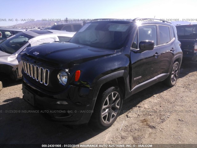 ZACCJABT1FPC16093 - 2015 JEEP RENEGADE LATITUDE BLACK photo 2