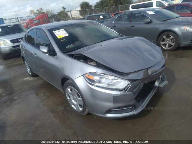 1C3CDFAA9GD592579 - 2016 DODGE DART SE SILVER photo 1