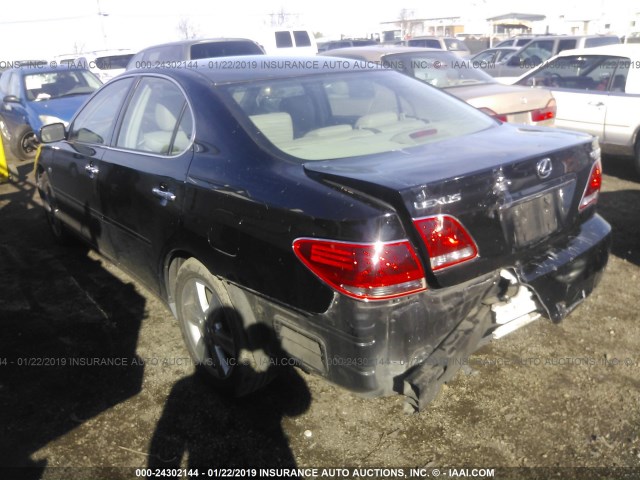 JTHBA30G365144303 - 2006 LEXUS ES 330 BLACK photo 3