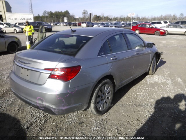 1C3CCBAG7DN723563 - 2013 CHRYSLER 200 LX GRAY photo 4