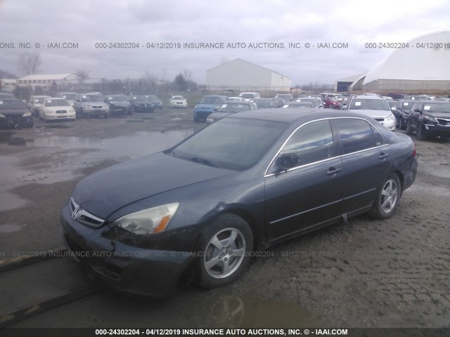 JHMCN36467C002594 - 2007 HONDA ACCORD HYBRID BLUE photo 2