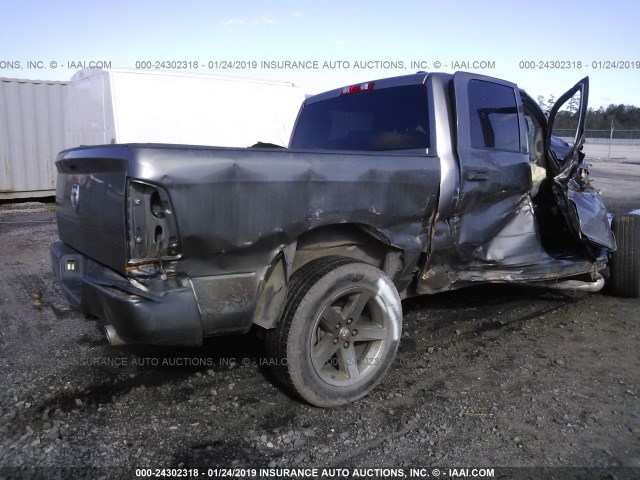 1C6RD6KTXCS268835 - 2012 DODGE RAM 1500 ST GRAY photo 4