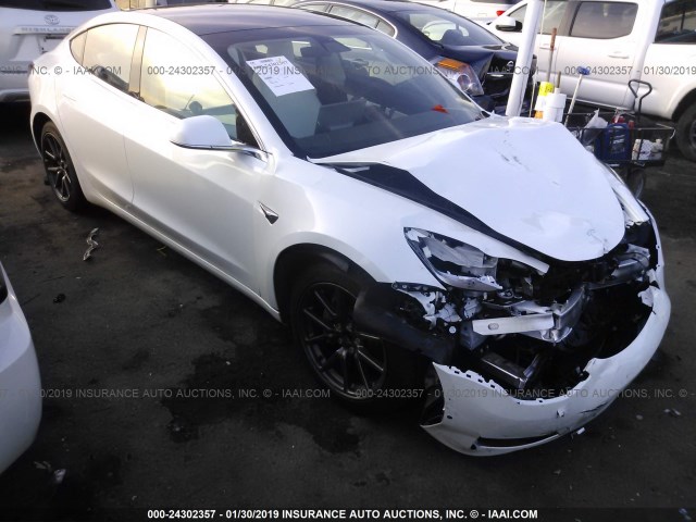 5YJ3E1EA7JF155461 - 2018 TESLA MODEL 3 WHITE photo 1