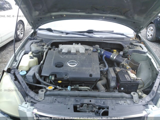 1N4BL11D63C276151 - 2003 NISSAN ALTIMA SE GREEN photo 10