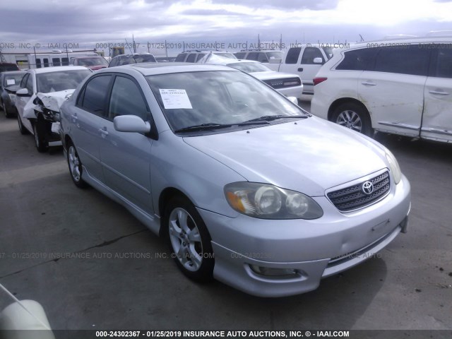 2T1BY30E25C320738 - 2005 TOYOTA COROLLA XRS SILVER photo 1