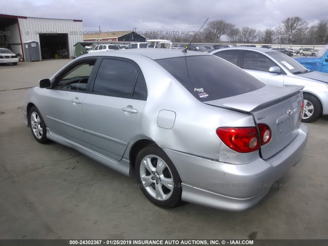 2T1BY30E25C320738 - 2005 TOYOTA COROLLA XRS SILVER photo 3