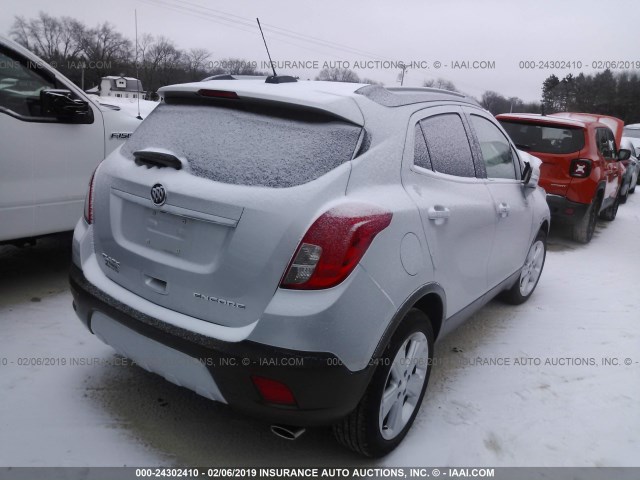 KL4CJBSB7FB262500 - 2015 BUICK ENCORE CONVENIENCE SILVER photo 4