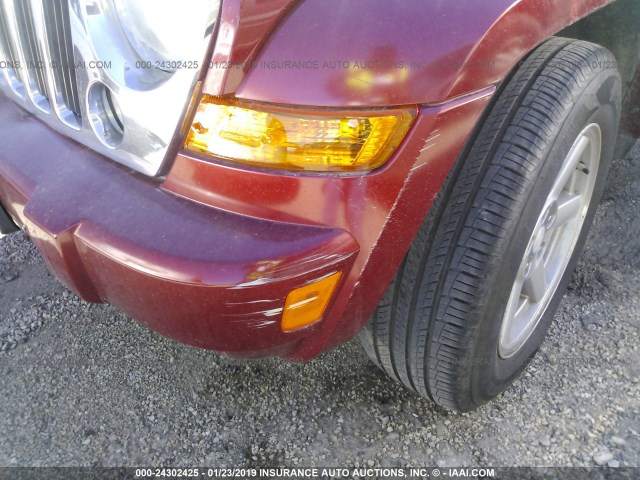 1J4GL58KX7W668110 - 2007 JEEP LIBERTY LIMITED RED photo 6