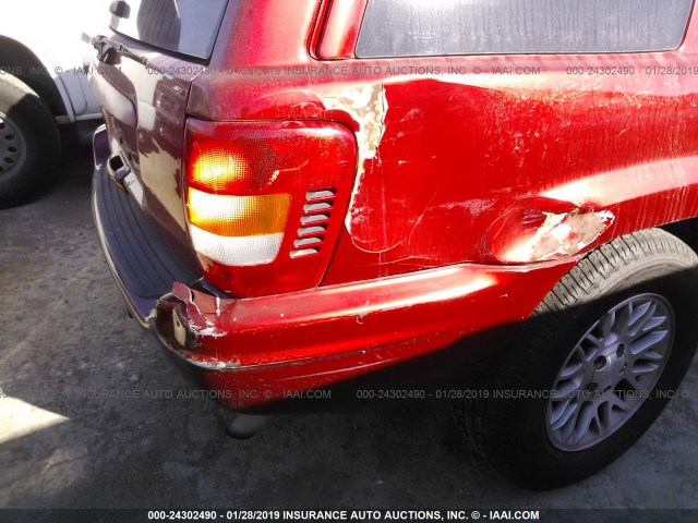 1J4GX58S12C230073 - 2002 JEEP GRAND CHEROKEE LIMITED RED photo 6