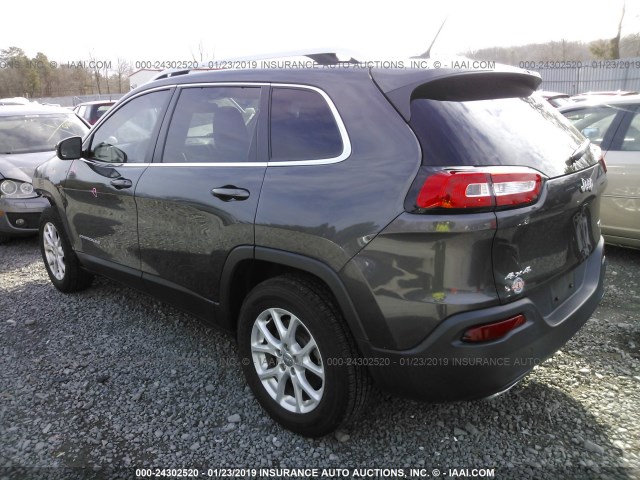 1C4PJMCS1FW673465 - 2015 JEEP CHEROKEE LATITUDE GRAY photo 3