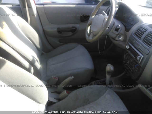 KMHCG45G8YU032202 - 2000 HYUNDAI ACCENT GL RED photo 5