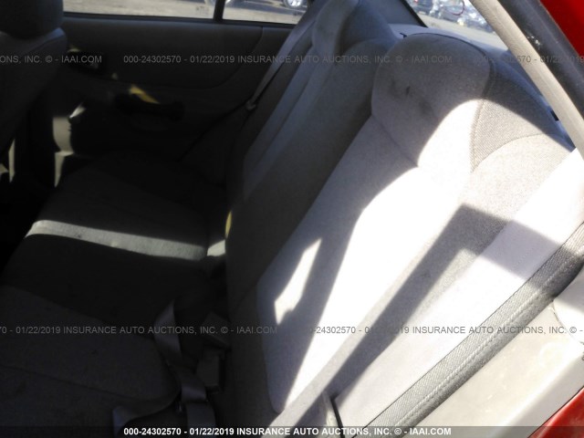 KMHCG45G8YU032202 - 2000 HYUNDAI ACCENT GL RED photo 8