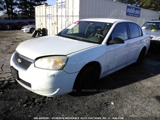 1G1ZS58F77F124032 - 2007 CHEVROLET MALIBU LS WHITE photo 2